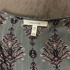 Maurices Multicolor Patterned Blouse XXL